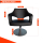 Friseurstuhl höhenverstellbar - Hydraulik und runde Bodenplatte aus Edelstahl, Friseursessel Design 12