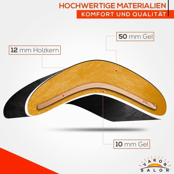 Ergonomischer Sattelsitz mit verstellbarer Sitzhöhe mit Gummirollen - Drehhocker, Rollhocker, Arbeitshocker