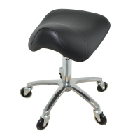 Premium Sattelhocker, Sattelstuhl für Rückenentlastung, Rollhocker höhenverstellbar von 50 - 65 cm Drehhocker, Praxishocker, Bürohocker