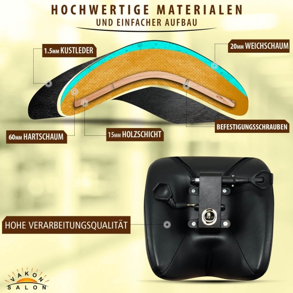 Sattelhocker mit Neigung, Sattelstuhl, Rollhocker höhenverstellbar von 55-75 cm, Drehhocker, Praxishocker, Arbeitshocker