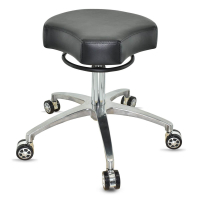 Design ergonomischer Rollhocker auf hochwertigen Rollen schwarz - Höhenverstellbarer von 50 bis 65 cm - Drehhocker Praxishocker