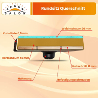 Rundsitz - Die Premium-Sitzfläche für Rollhocker mit Doppelnaht und Wasserabweisung