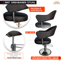 Friseurstuhl höhenverstellbar - Hydraulik und runde...