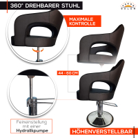 Friseurstuhl höhenverstellbar - Hydraulik und runde...