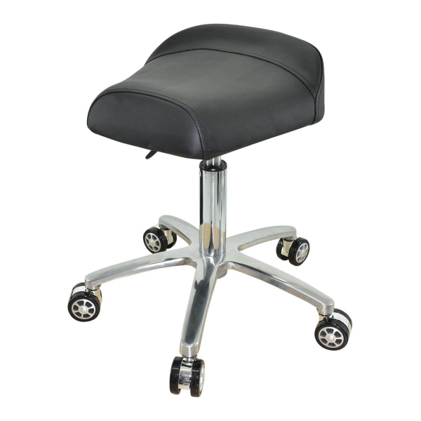 Breitsitz Arbeitshocker auf Rollen höhenverstellbar - Drehhocker, Rollhocker, Praxishocker