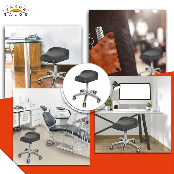 Breitsitz Arbeitshocker auf Rollen höhenverstellbar - Drehhocker, Rollhocker, Praxishocker