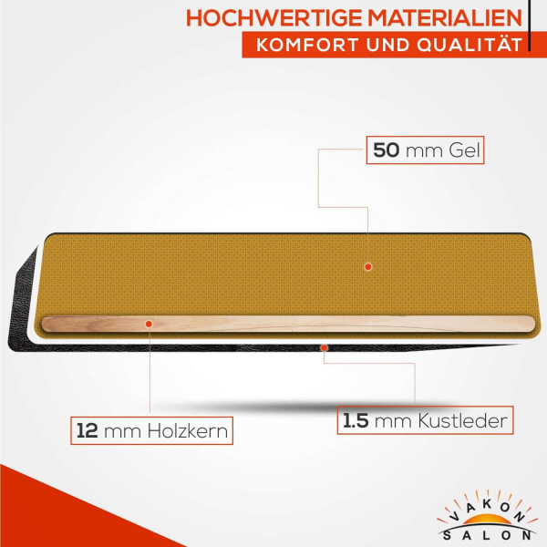 Breitsitz Arbeitshocker auf Rollen mit Fußring höhenverstellbar - Rollhocker, Praxishocker, Bürohocker