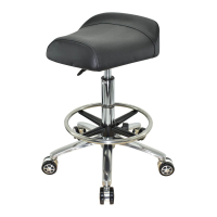 Breitsitz Arbeitshocker auf Rollen mit Fußring höhenverstellbar - Rollhocker, Praxishocker, Bürohocker