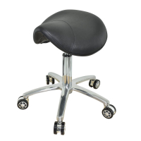 Ergonomischer Sattelhocker höhenverstellbar auf Rollen - Drehhocker, Rollhocker, Bürohocker Arbeitshocker