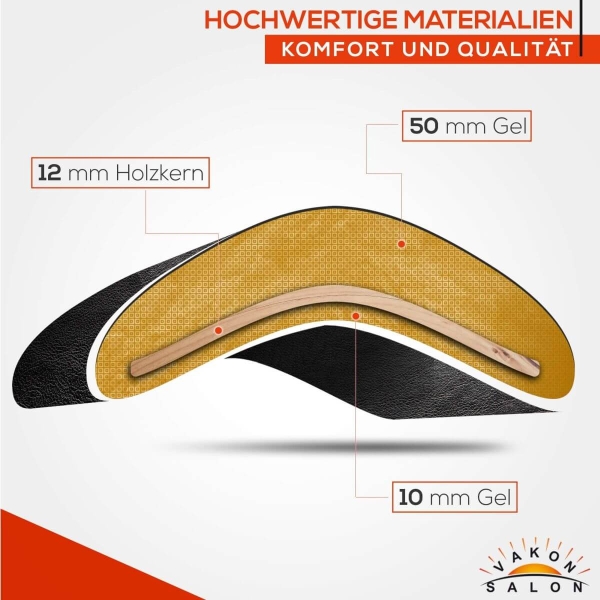 Ergonomischer Sattelhocker höhenverstellbar auf Rollen mit Fußring - Drehhocker, Rollhocker, Bürohocke