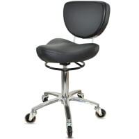 Schwarz - Premium-Rollen - Lehne