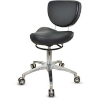 Schwarz - Standard-Rollen - Lehne